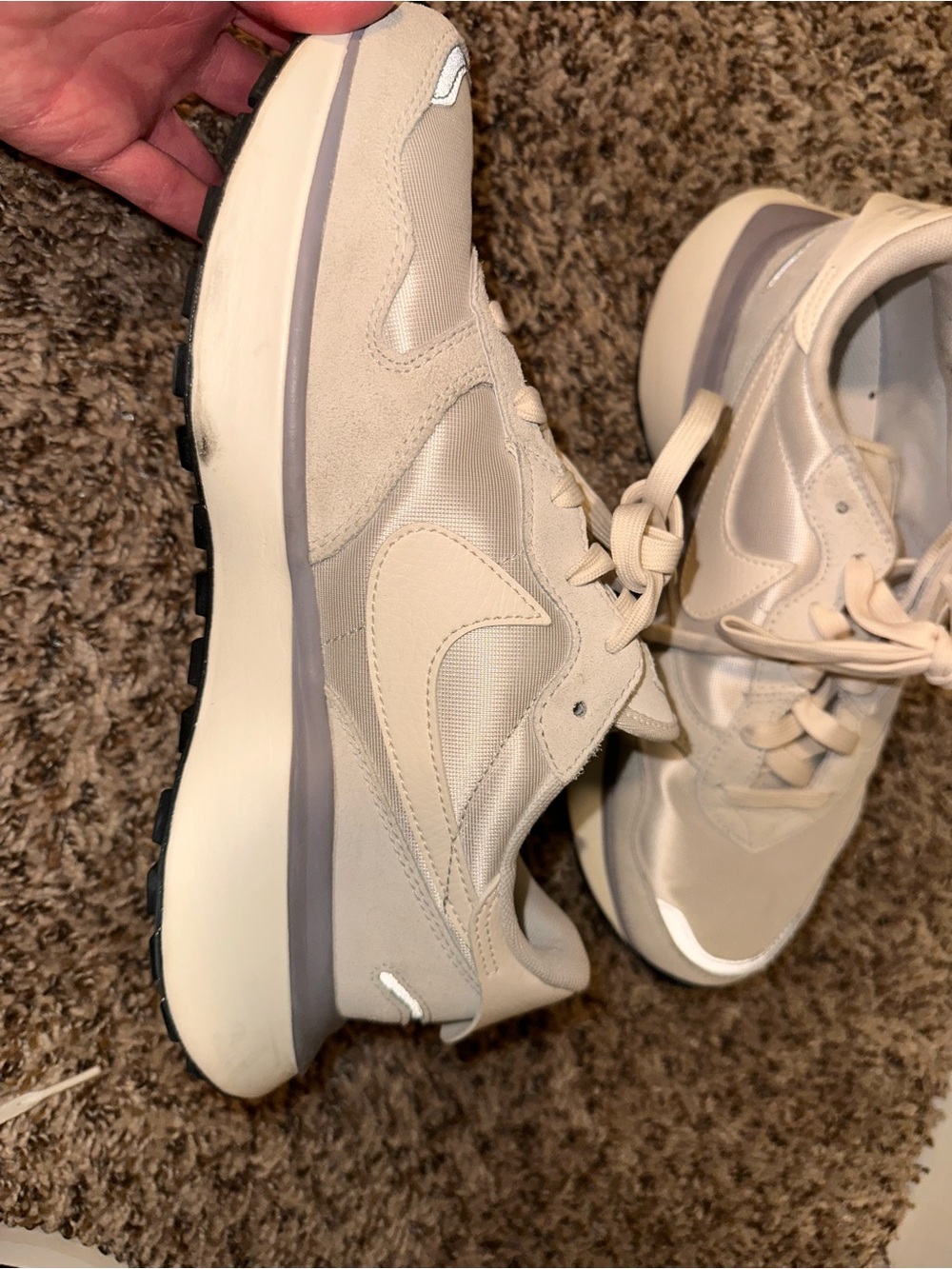 Nike gray and white Casual Runner Sneakers